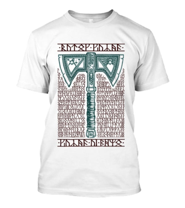 Baruk Khazâd Dwarven Axes Rune The Lord Of The Rings Khuzdul Battle Axe Text T-Shirt