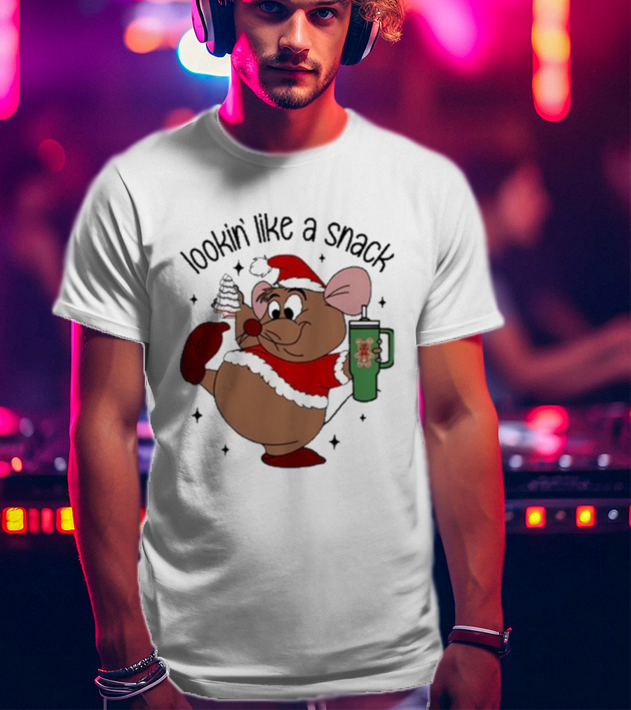 Christmas Cartoon Mouse Lookin' Like A Snack Fat Rat T-Shirt