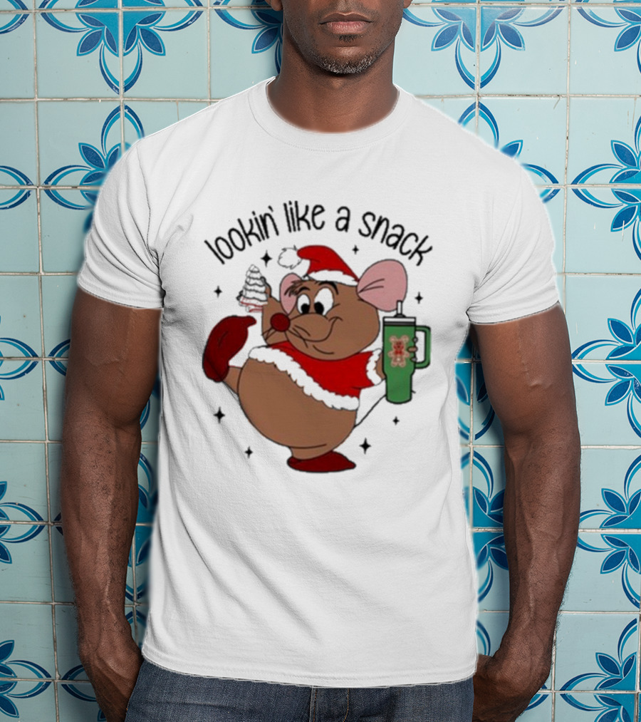 Christmas Cartoon Mouse Lookin' Like A Snack Fat Rat T-Shirt