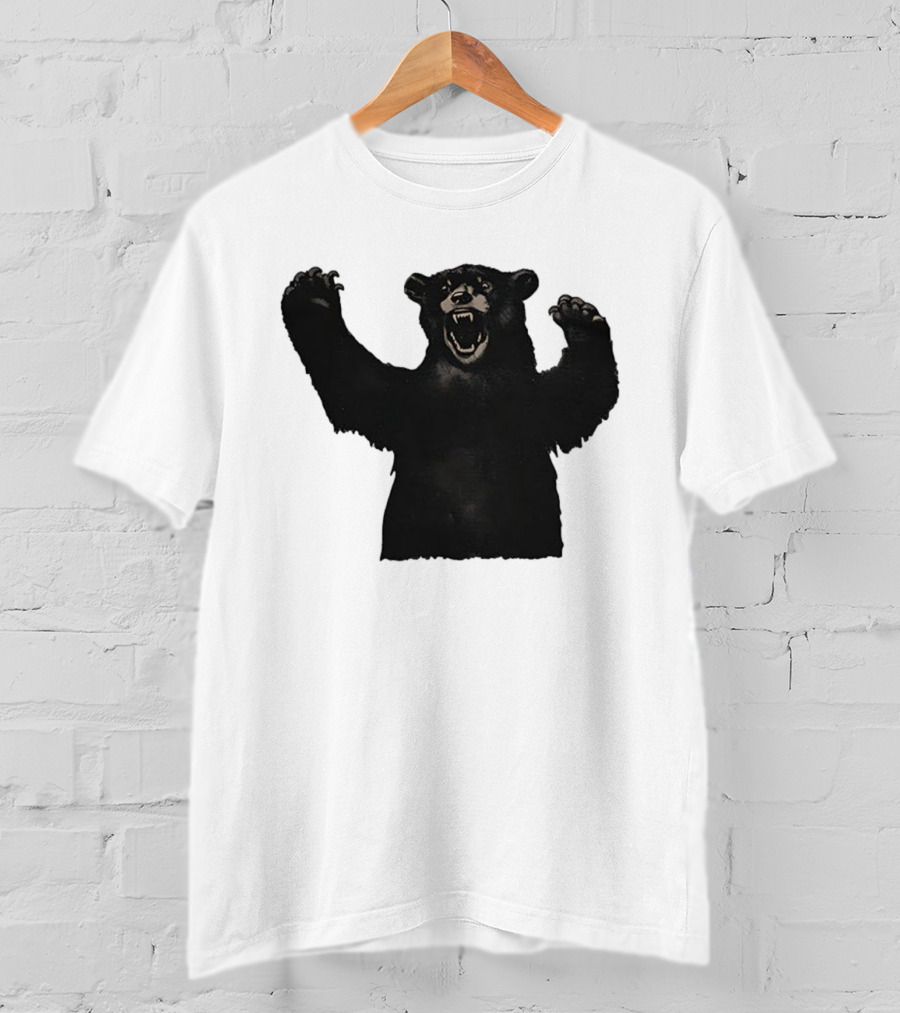 Bear Schmidt Fierce Roaring Black Bear Iconic Expression T-Shirt