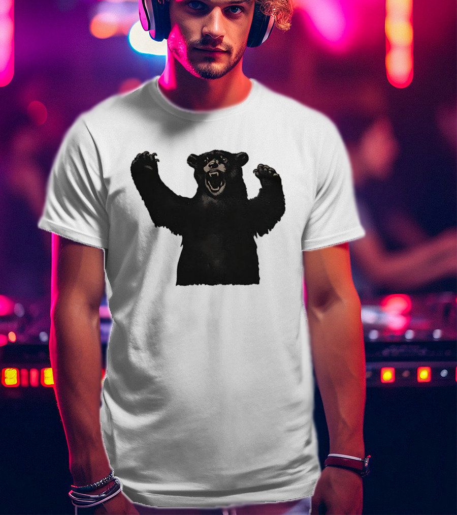 Bear Schmidt Fierce Roaring Black Bear Iconic Expression T-Shirt