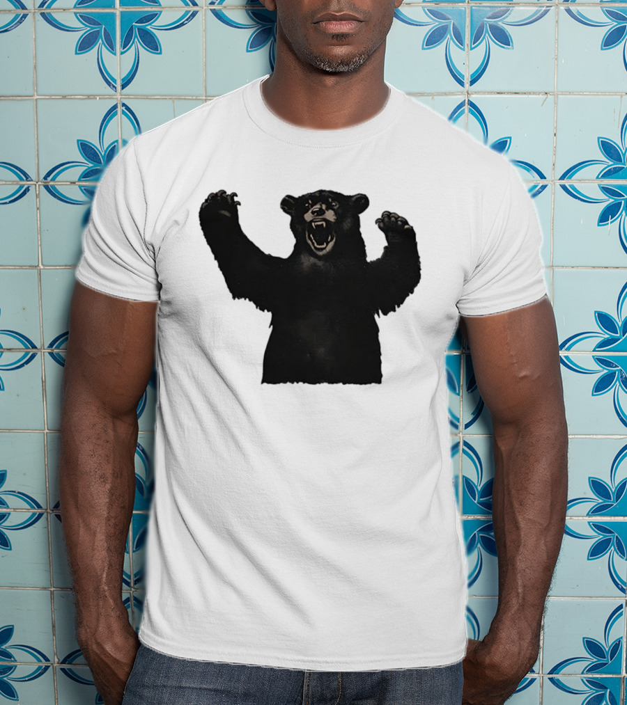 Bear Schmidt Fierce Roaring Black Bear Iconic Expression T-Shirt