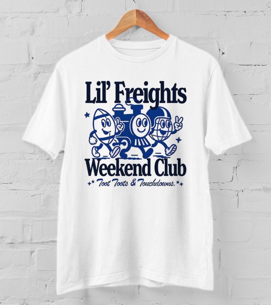 Lil’ Freights Weekend Club Toot Toots And Touchdowns Steam Train T-Shirt
