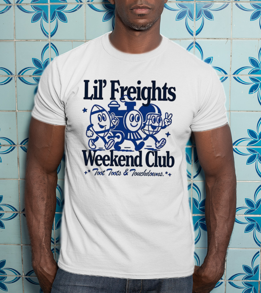 Lil’ Freights Weekend Club Toot Toots And Touchdowns Steam Train T-Shirt