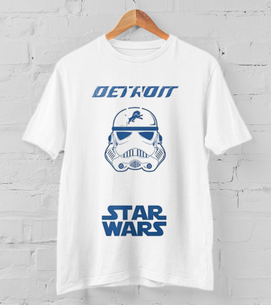 Detroit Lions Stormtrooper Star Wars Collaboration Fan Apparel T-Shirt