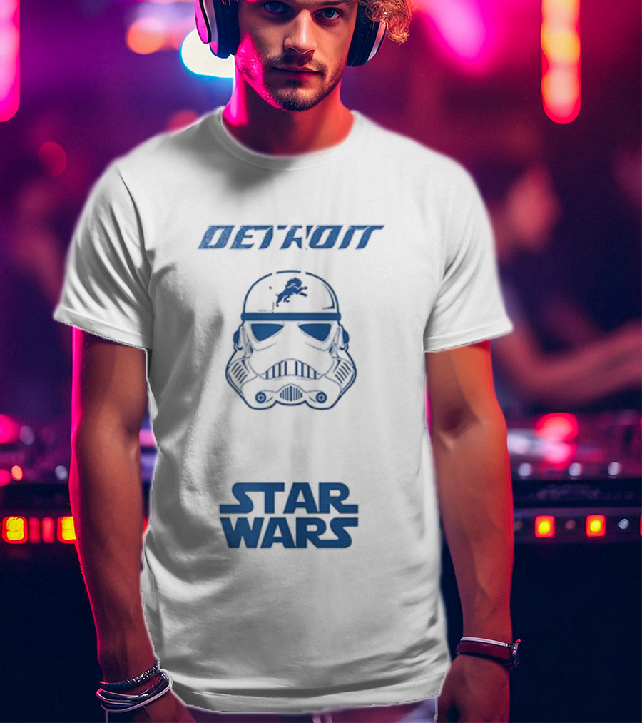 Detroit Lions Stormtrooper Star Wars Collaboration Fan Apparel T-Shirt