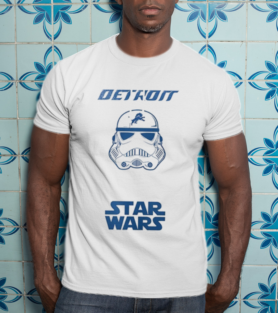 Detroit Lions Stormtrooper Star Wars Collaboration Fan Apparel T-Shirt