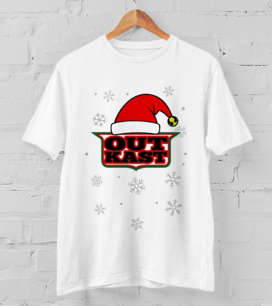Outkast Christmas Santa Hat Snowflakes T-Shirt