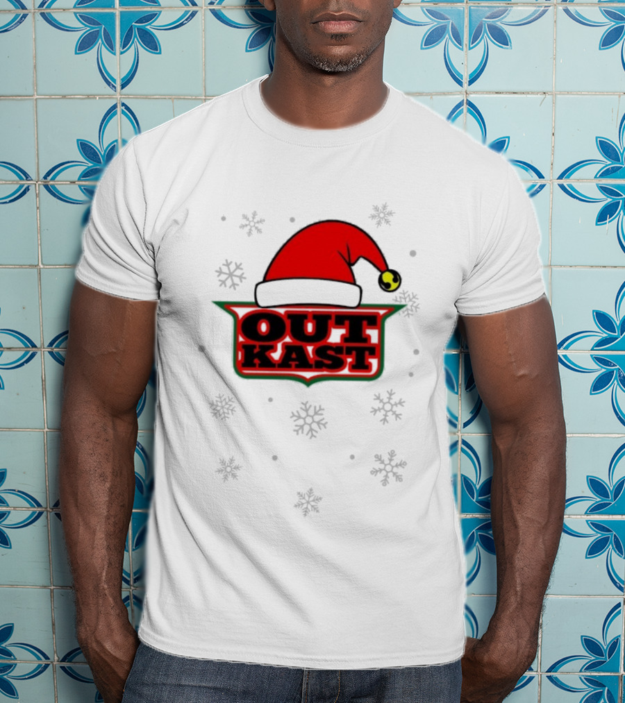 Outkast Christmas Santa Hat Snowflakes T-Shirt