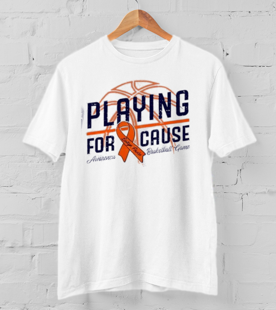 Playing For A Cause McKinney High Basketball Support Against Leukemia T-Shirt