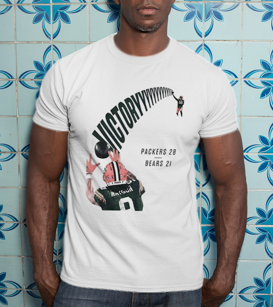 Green Bay Packers Victory 28 Bears 21 Football Win Over Chicago T-Shirt