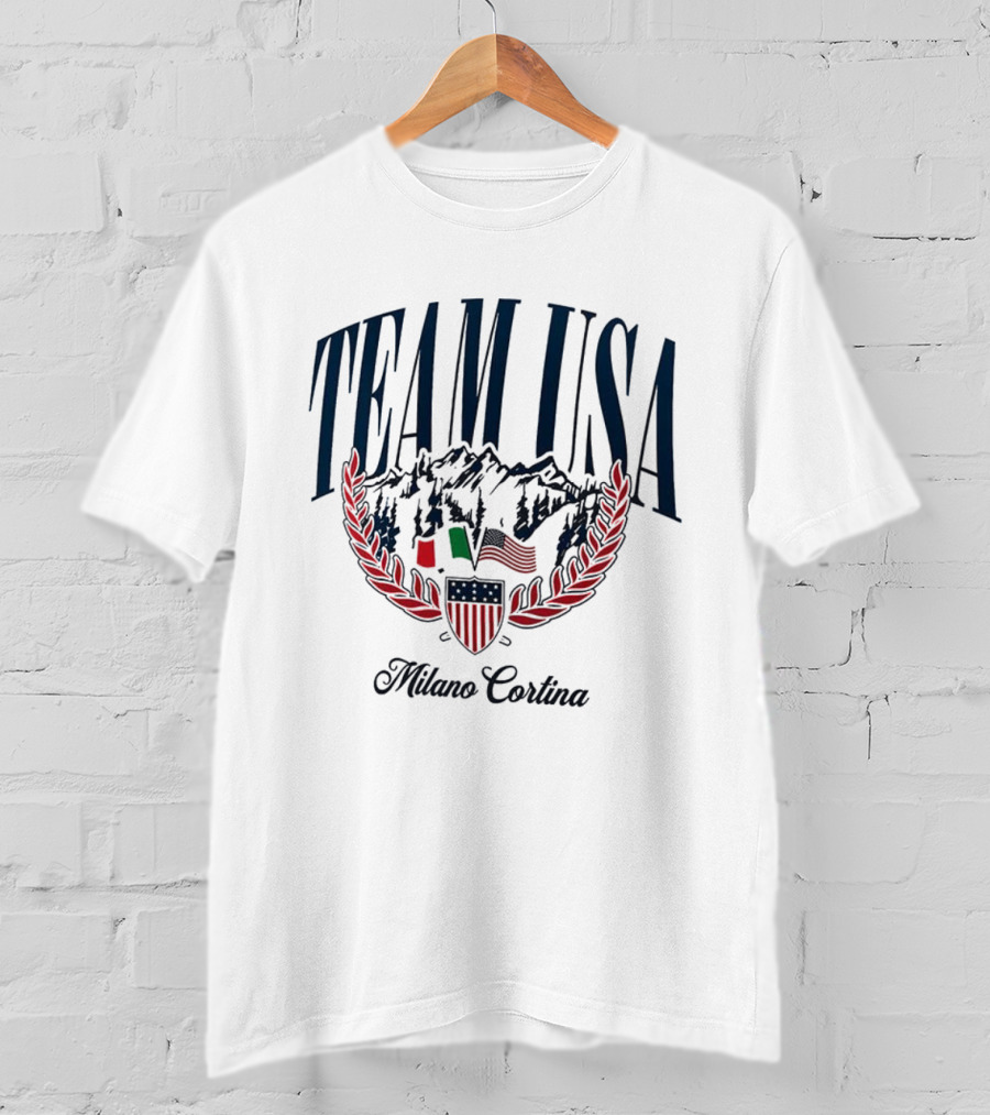 TEAM USA Milano Cortina 2026 Winter Olympics Laurel Wreath T-Shirt