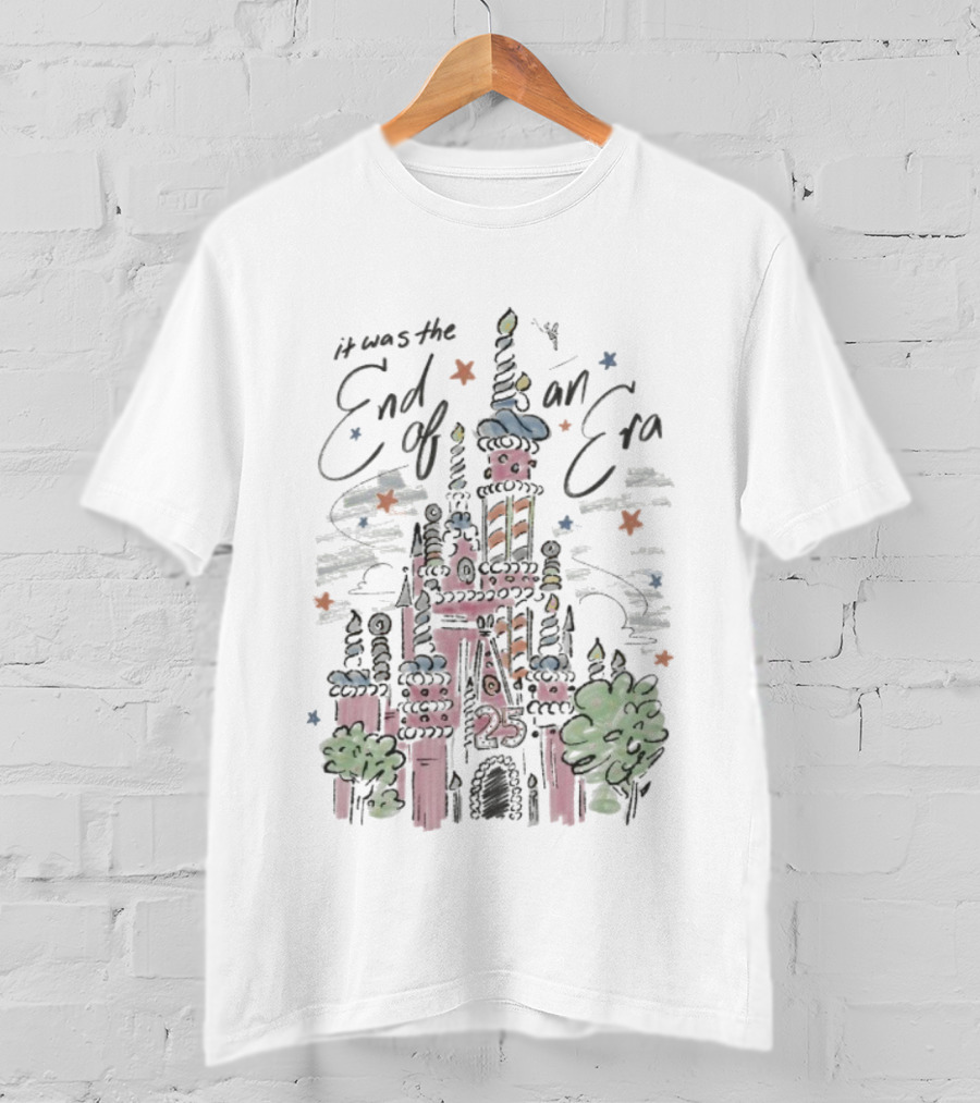 It Was The End Of An Era Magical Castle Illustration T-Shirt