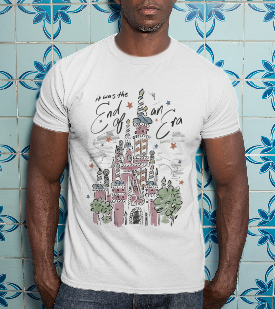 It Was The End Of An Era Magical Castle Illustration T-Shirt