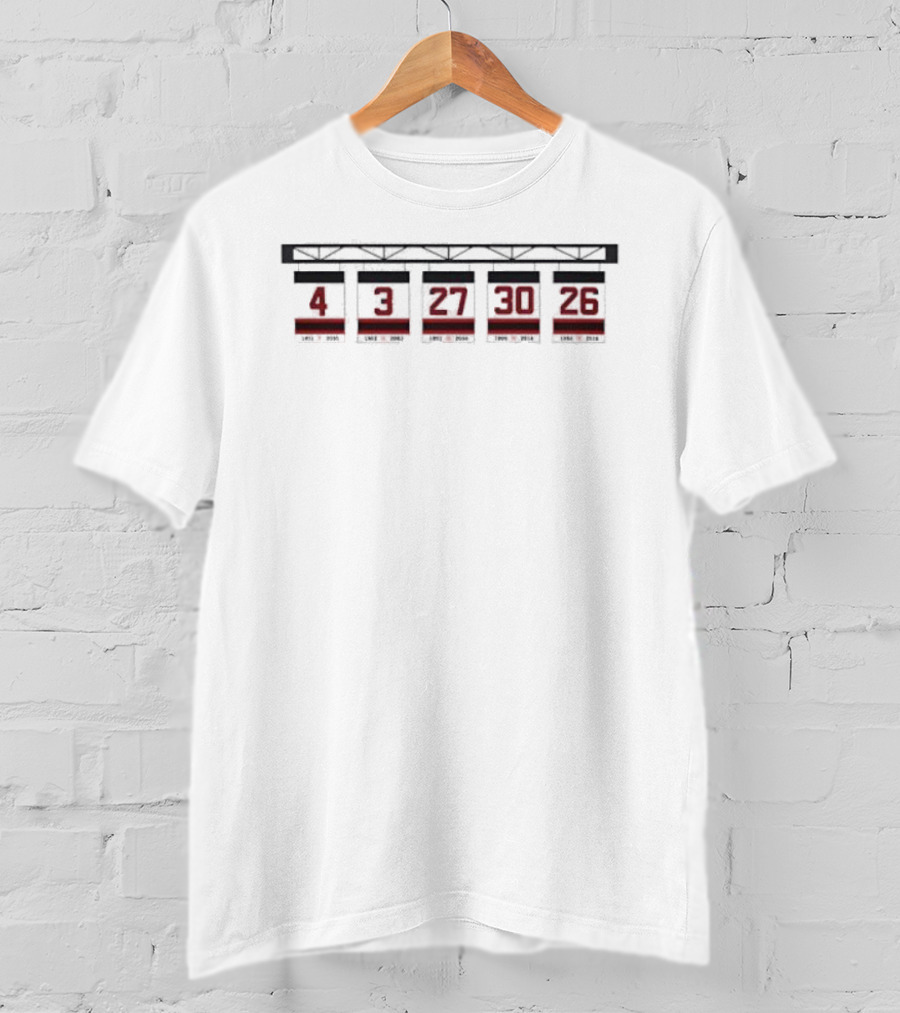 New Jersey Devils Retired Numbers Banner Brick City Hockey T-Shirt