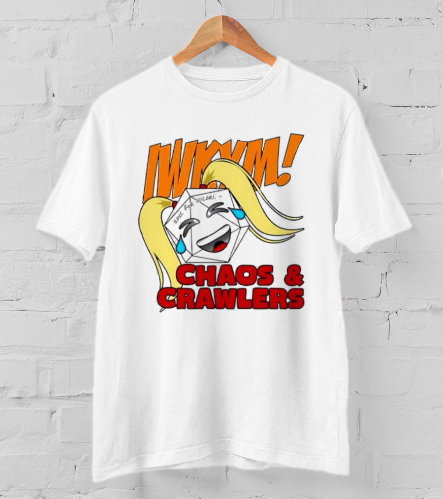 IWKYM Chaos Crawlers Pigtail Dice Face Comedy T-Shirt