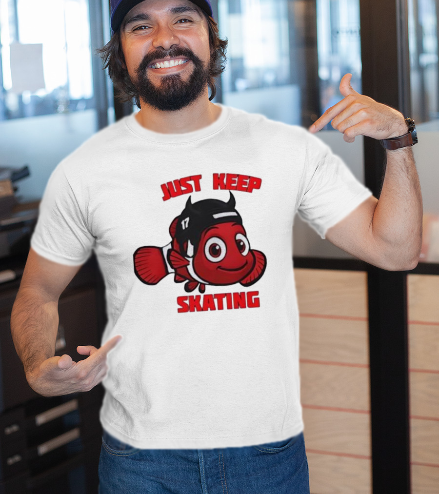 Just Keep Skating New Jersey Clownfish 17 T-Shirt