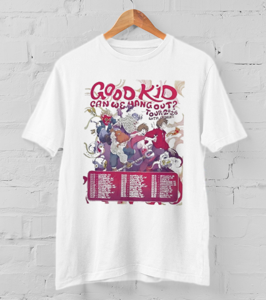 Good Kid Can We Hang Out Tour 2026 Dates Psychedelic Theme T-Shirt
