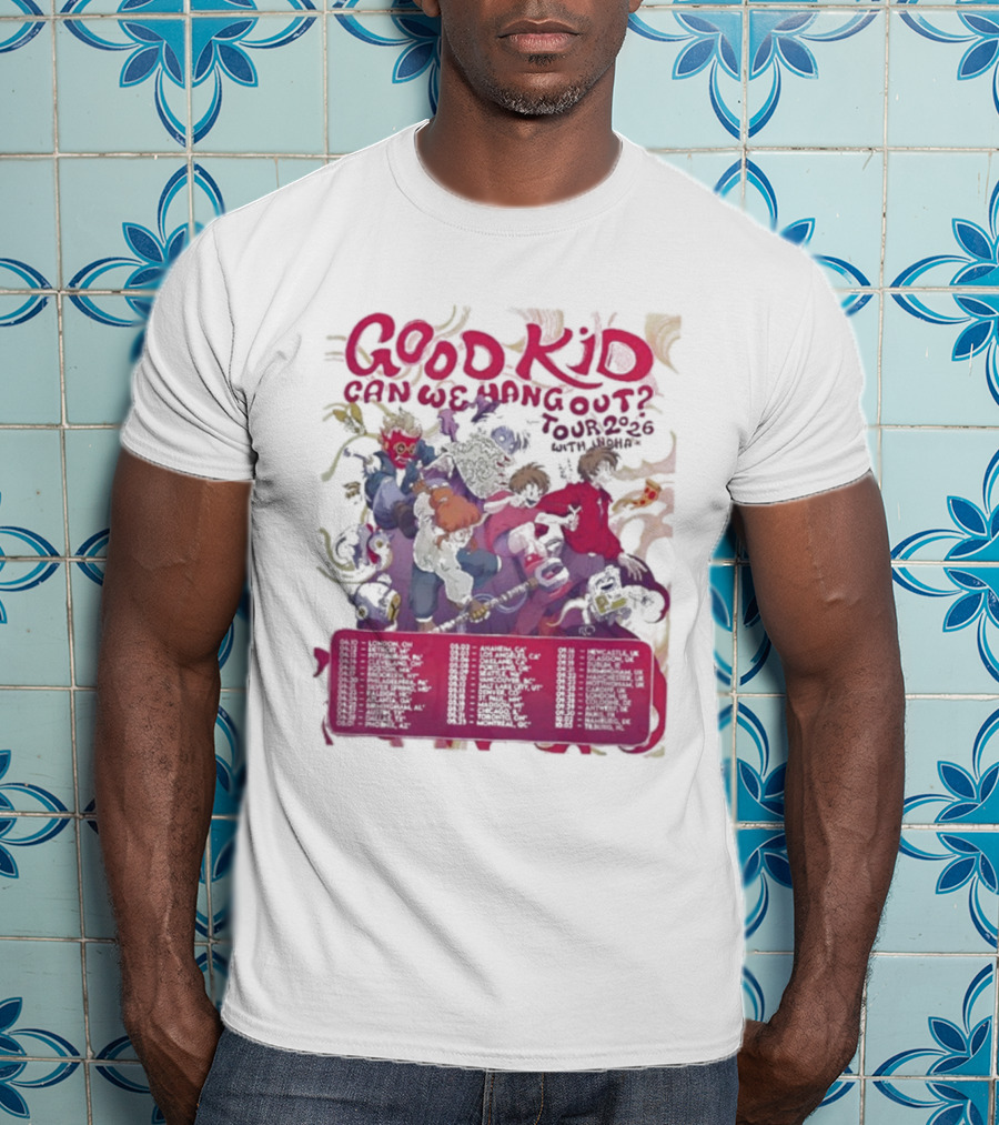 Good Kid Can We Hang Out Tour 2026 Dates Psychedelic Theme T-Shirt
