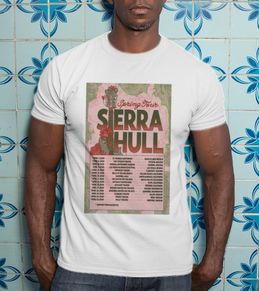 Spring Tour Sierra Hull 2026 St. Francis Auditorium Las Vegas Bluegrass Festival Tower Theatre T-Shirt