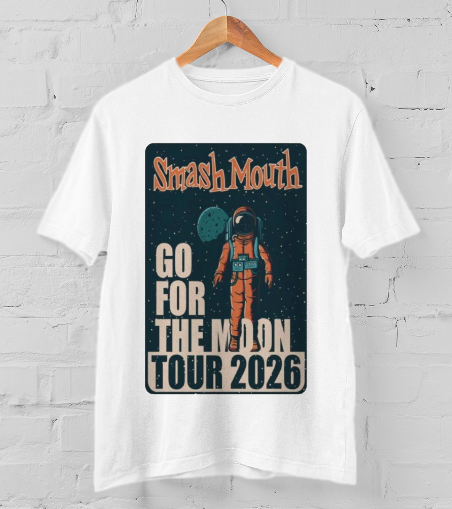 Smash Mouth Go For The Moon Tour 2026 Astronaut Space T-Shirt