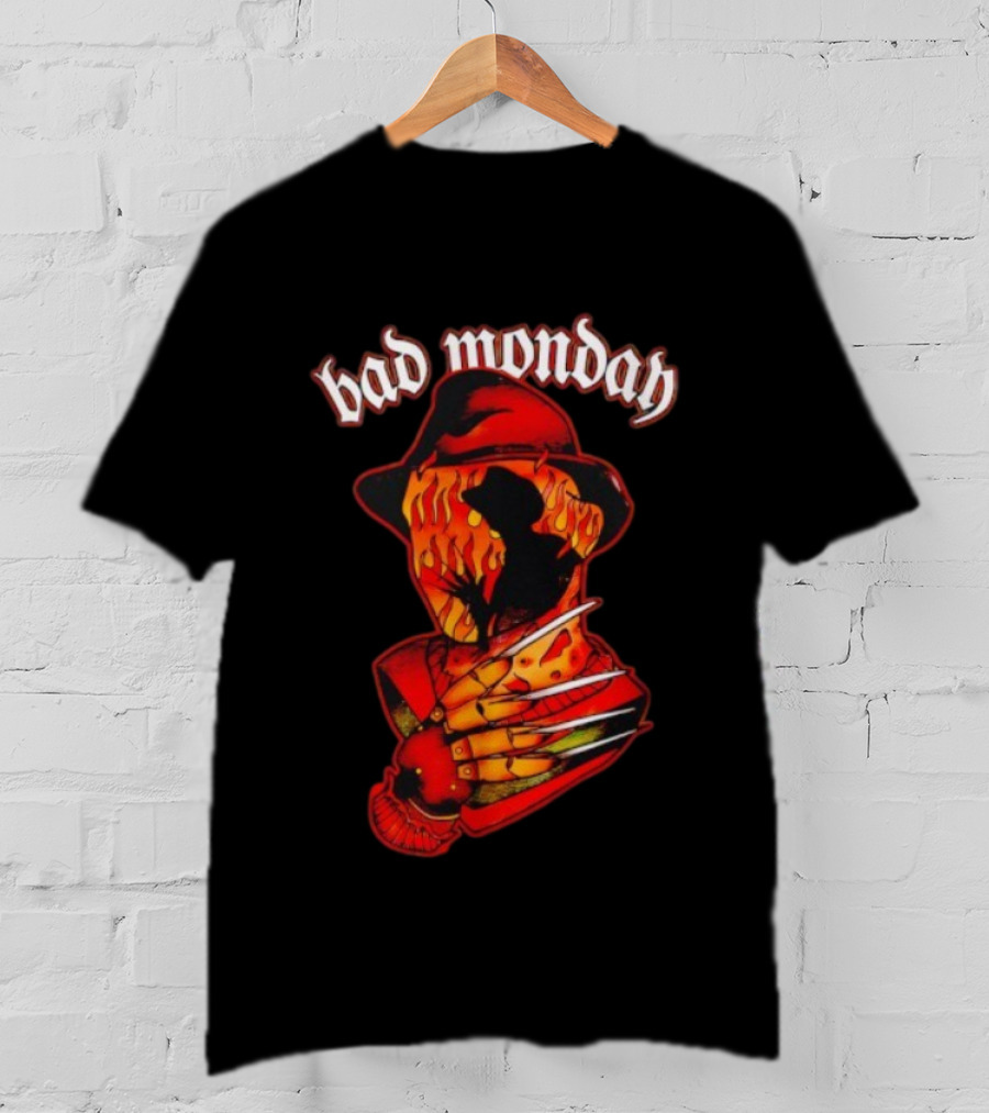 Bad Monday Apparel Flaming Glove Fedora Shadow T-Shirt
