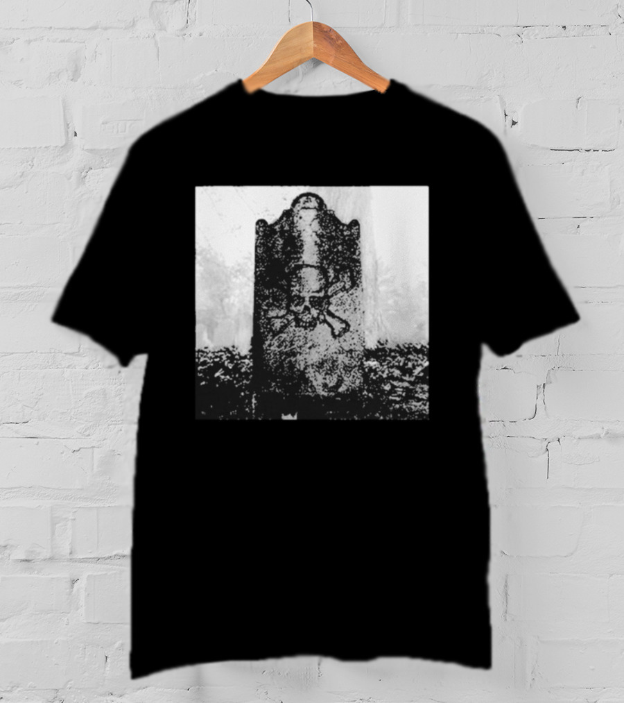 Blood For Blood Skull Crossbones Gravestone Vintage Goth Aesthetic T-Shirt