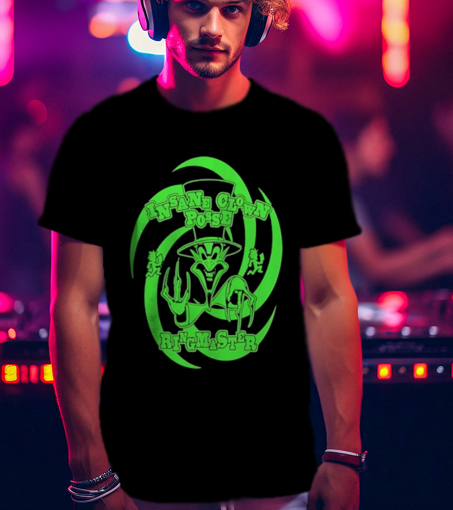 Insane Clown Posse Ringmaster Neon Green Logo T-Shirt