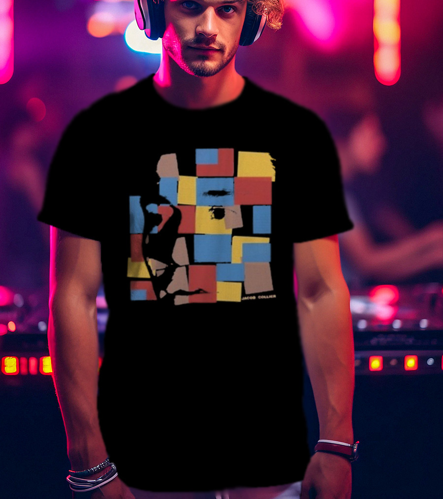 Jacob Collier The Light For Days Colorful Mosaic Blocks T-Shirt