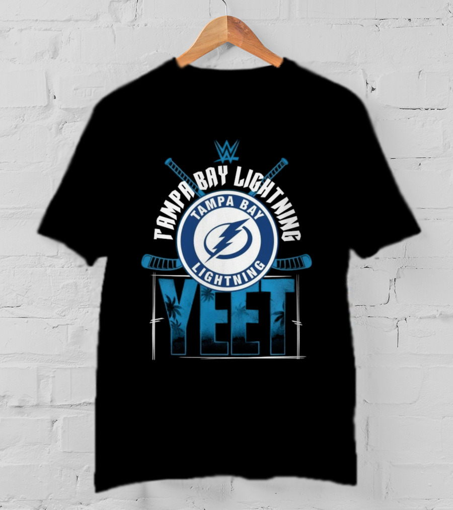 Tampa Bay Lightning YEET Edition Jey Uso WWE Hockey Crossover T-Shirt