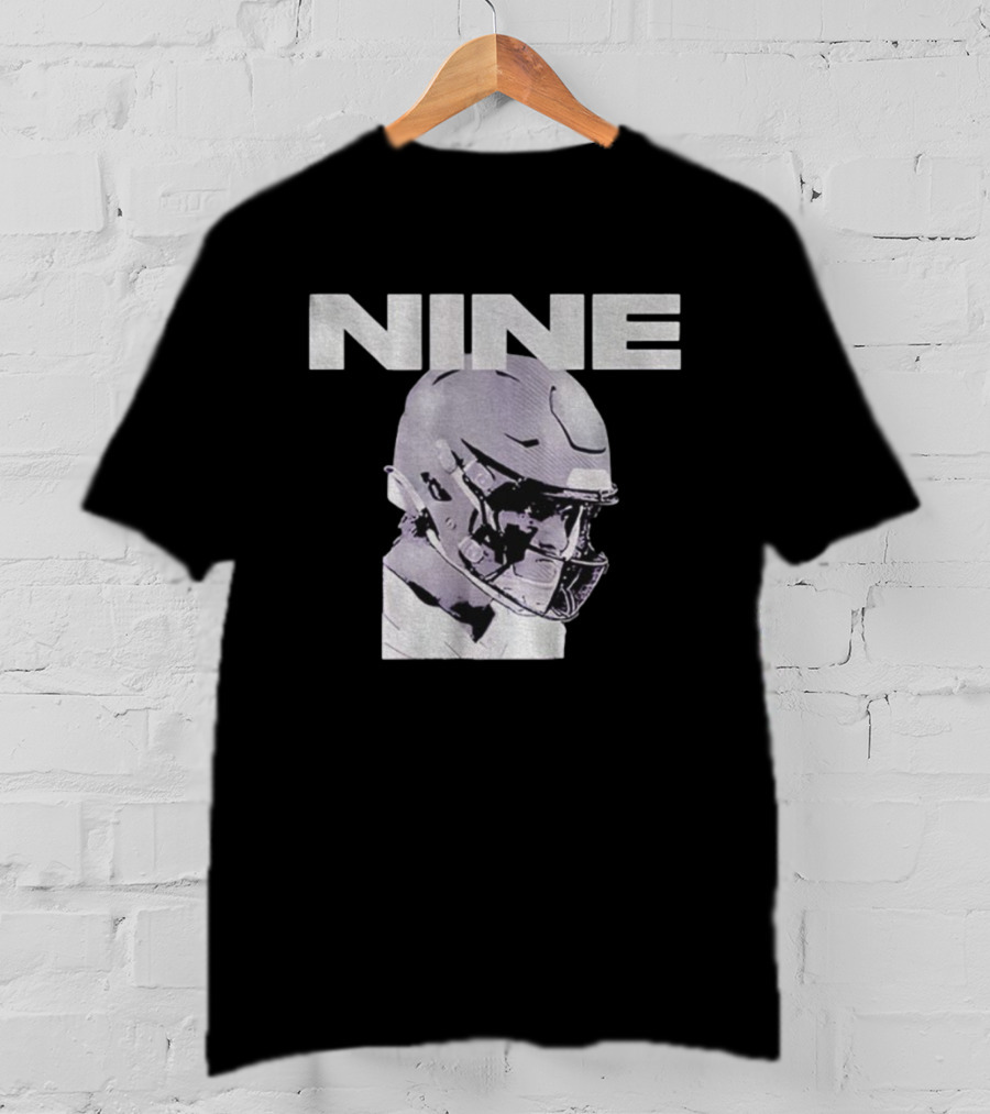 JJ McCarthy Nine Helmet Minnesota Vikings Football T-Shirt