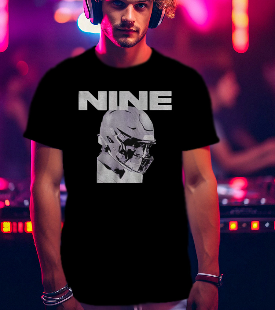 JJ McCarthy Nine Helmet Minnesota Vikings Football T-Shirt