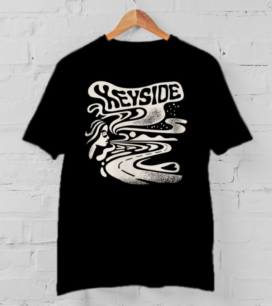 Keyside Psychedelic River Landscape Woman's Flowing Hair T-Shirt