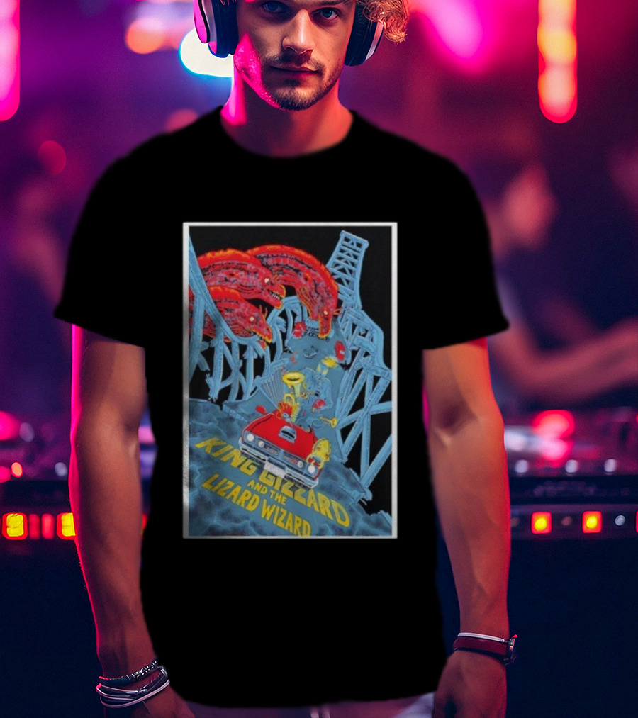 King Gizzard And The Lizard Wizard The Princess Theatre Dec 9 10 2025 With Red Car And Dragons T-Shirt