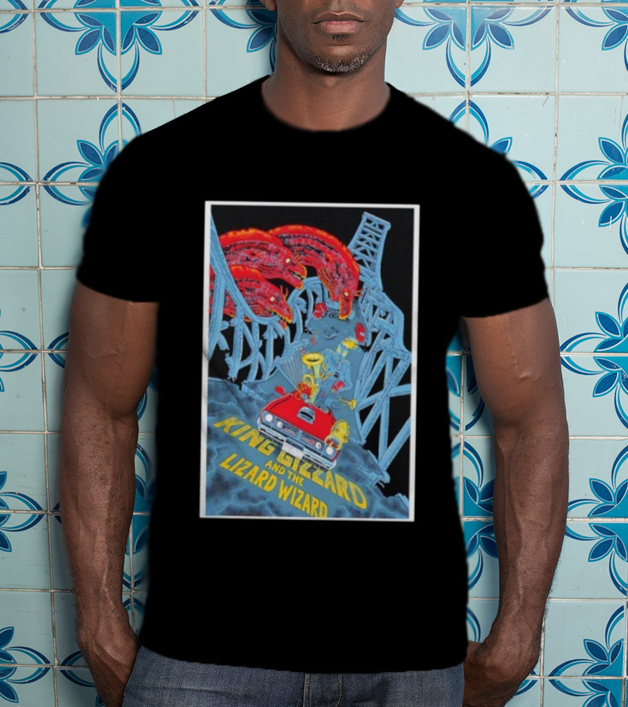 King Gizzard And The Lizard Wizard The Princess Theatre Dec 9 10 2025 With Red Car And Dragons T-Shirt