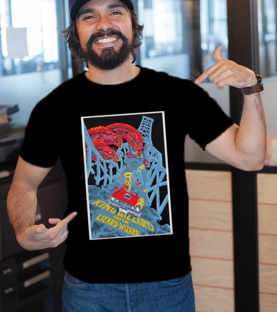 King Gizzard And The Lizard Wizard The Princess Theatre Dec 9 10 2025 With Red Car And Dragons T-Shirt