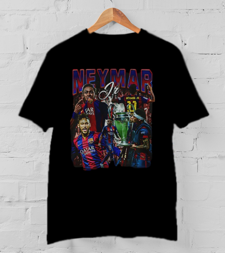 Neymar Jr Barcelona FC Champions League Trophy Qatar Airways T-Shirt