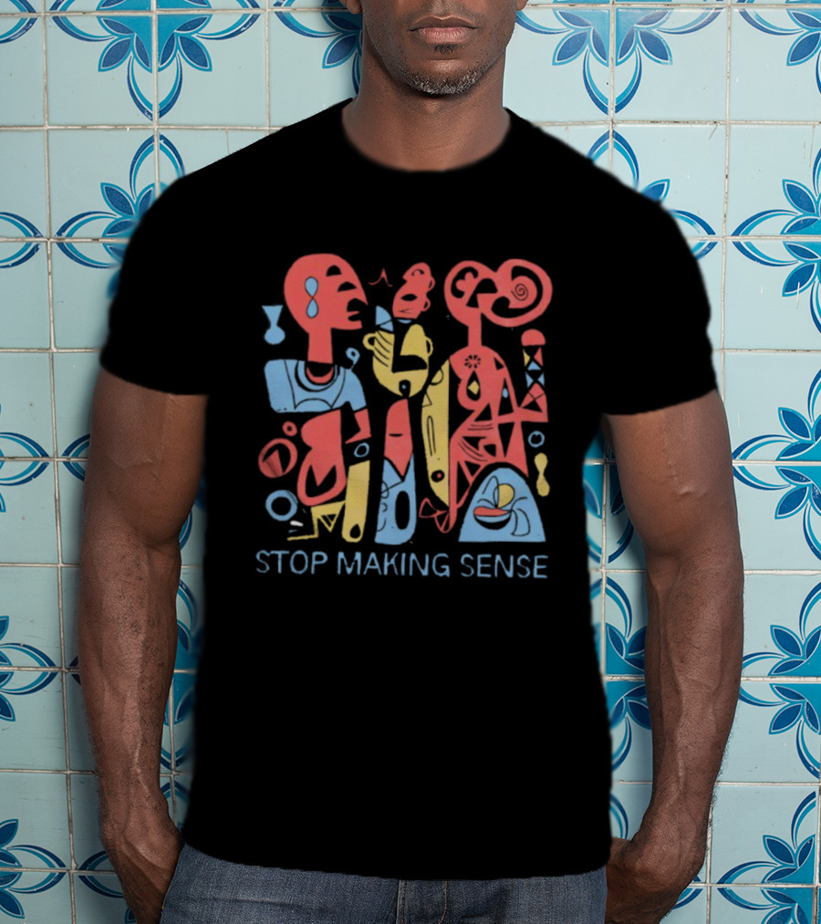 Stop Making Sense Abstract Faces Art Print T-Shirt