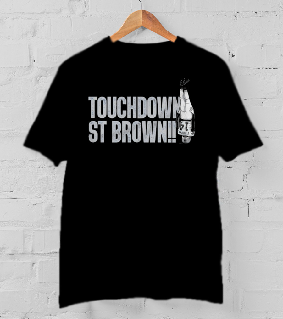 Touchdown St Brown Football Celebration T-Shirt