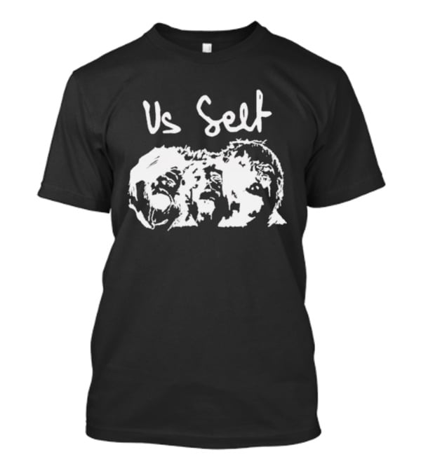 Vs Self Faces Monochrome Expression Graphic T-Shirt