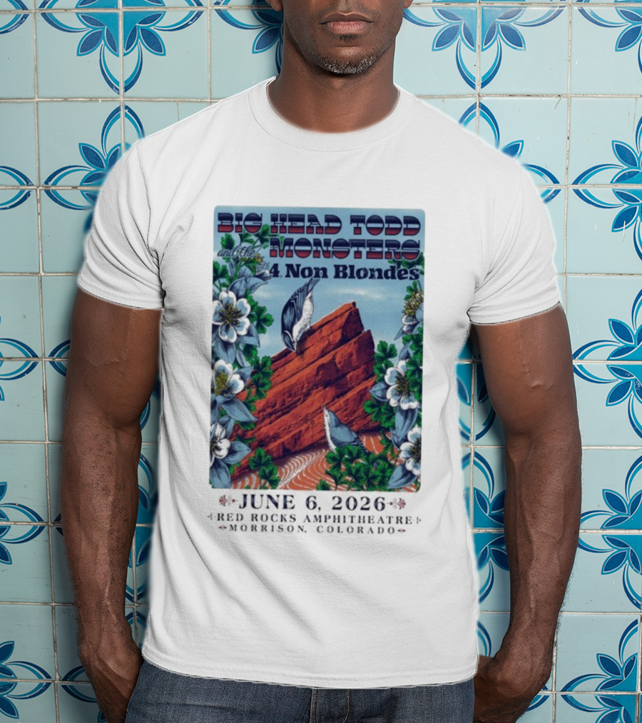 Big Head Todd And The Monsters With 4 Non Blondes Red Rocks June 6 2026 T-Shirt
