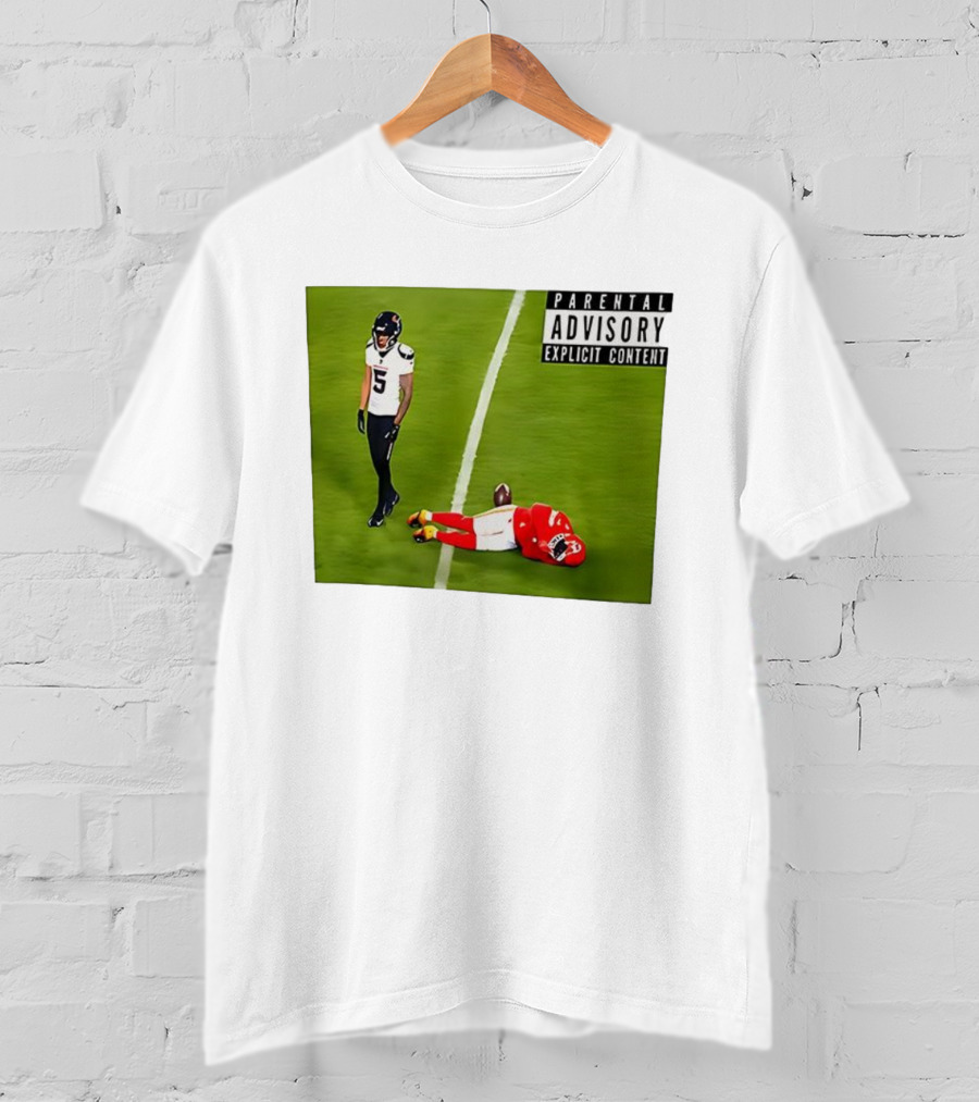 Parental Advisory Football Hit Jalen Pitre Versus Kansas City T-Shirt