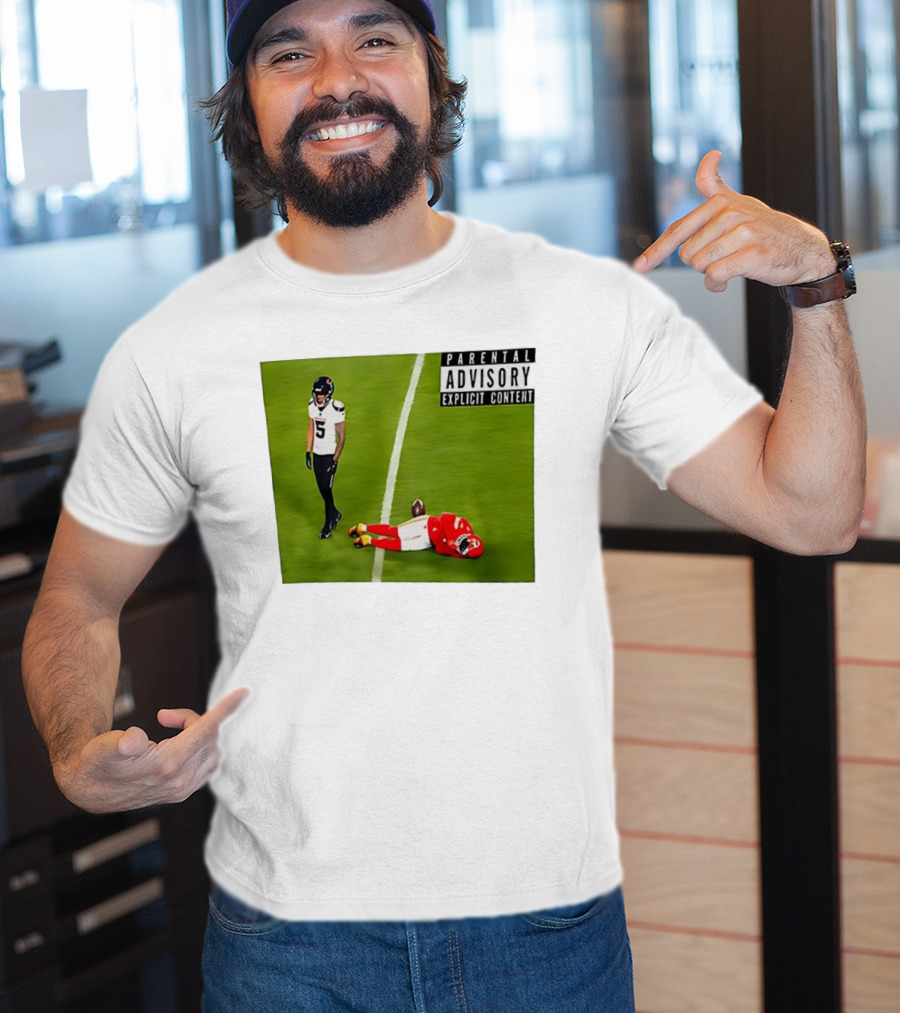 Parental Advisory Football Hit Jalen Pitre Versus Kansas City T-Shirt