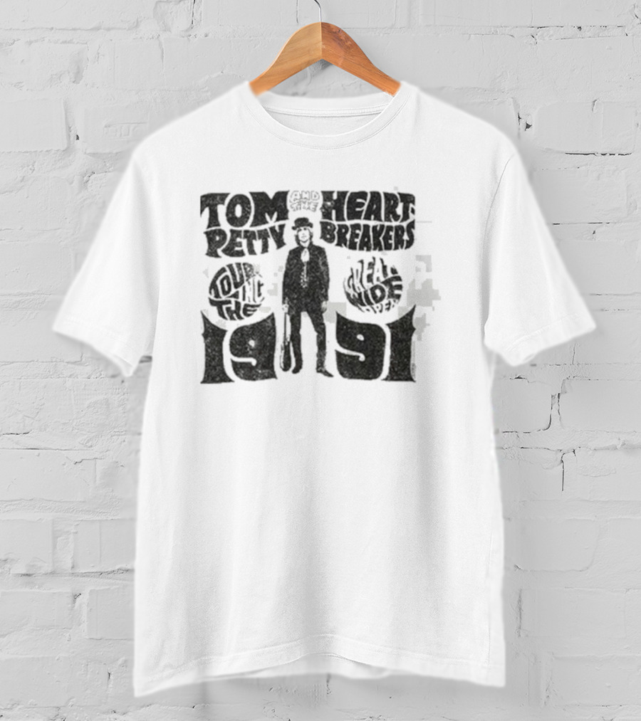 Tom Petty And The Heartbreakers Great Wide Open Tour 1991 Vintage Style T-Shirt