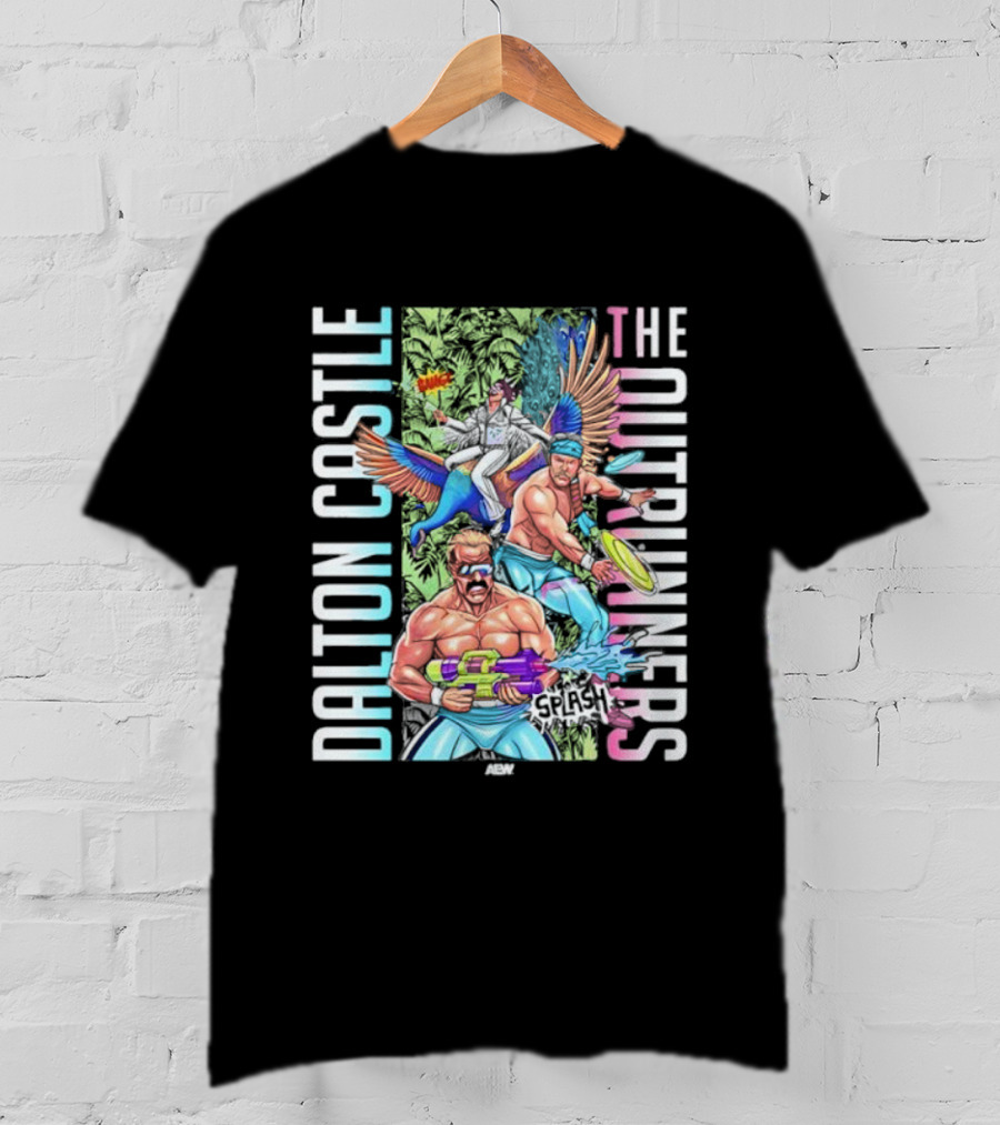 Dalton Castle The Outrunners Pro Wrestling Splash AEW Merch T-Shirt