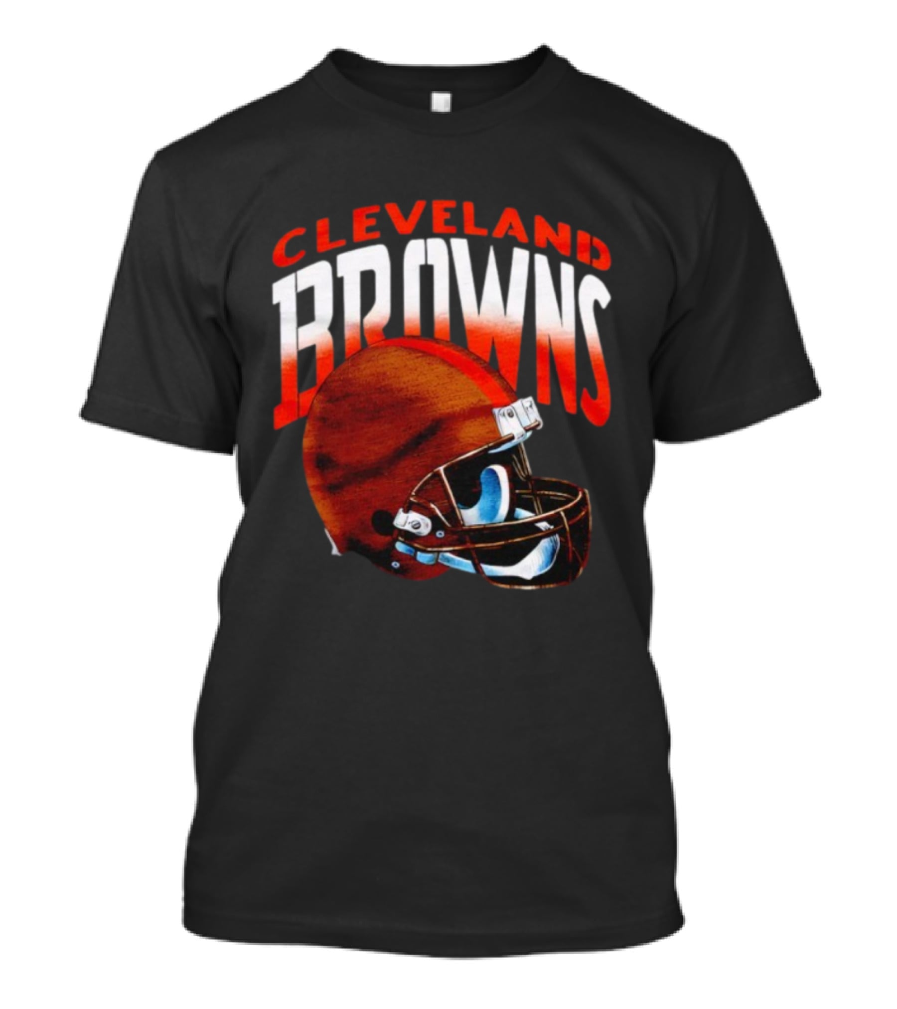 Cleveland Browns Gradient Alt Helmet Browns Football Fan Apparel T-Shirt