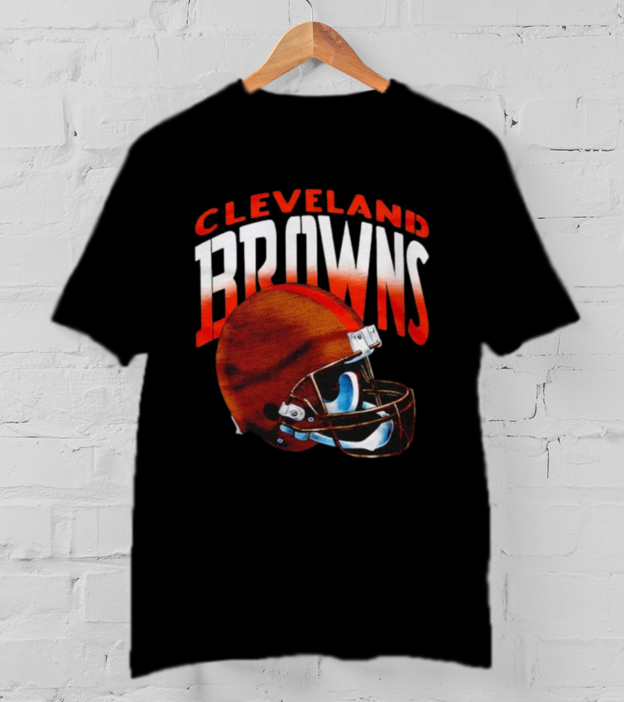 Cleveland Browns Gradient Alt Helmet Browns Football Fan Apparel T-Shirt