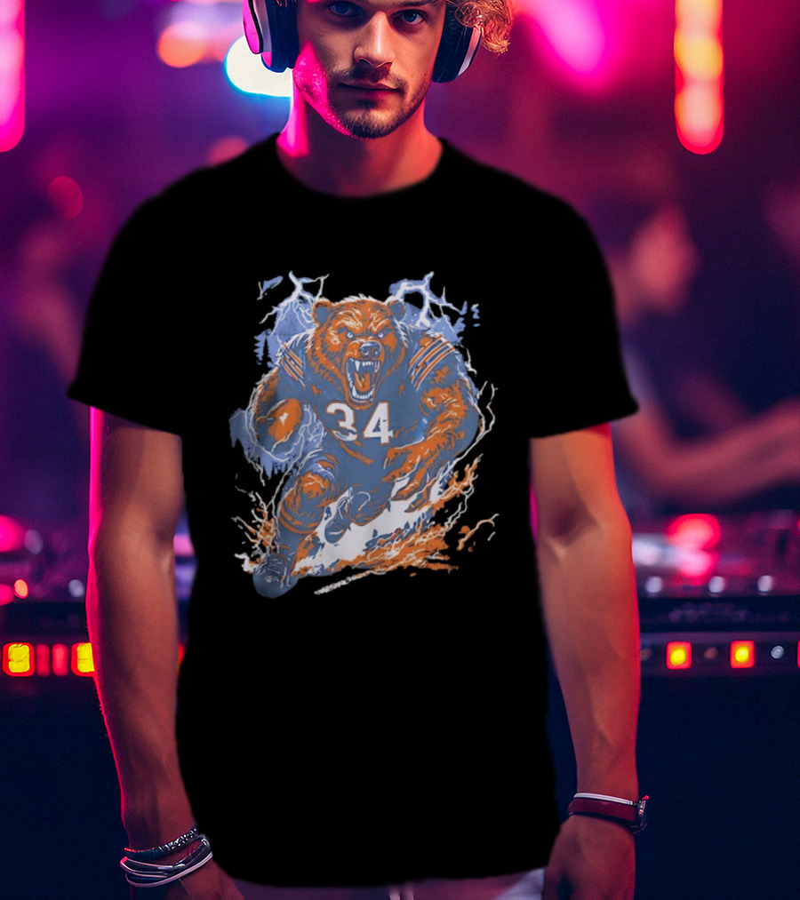Chicago Bears Windy City Beast 34 Rage Football Mascot T-Shirt