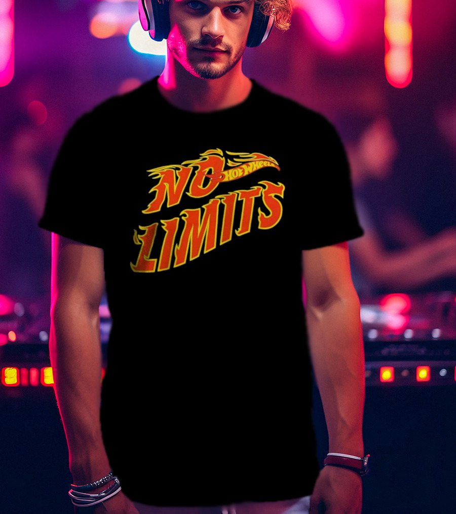 Hot Wheels No Limits Flame Text T-Shirt