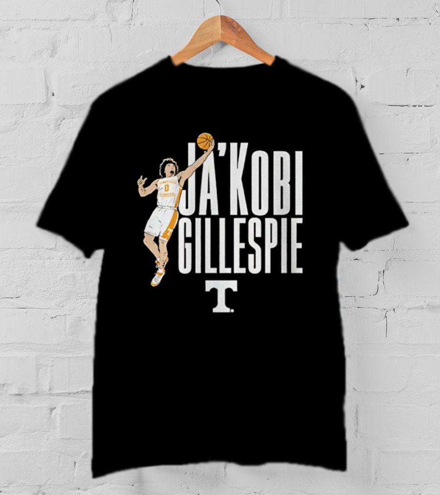 Jakobi Gillespie Tennessee Volunteers Basketball 2025 Player Action Shot T-Shirt